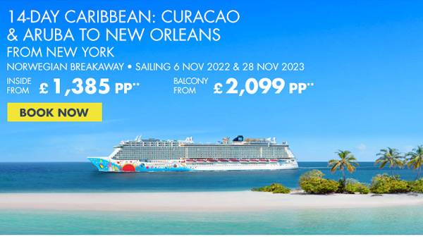 14-Day Caribbean: Curacao & Aruba to New Orleans 