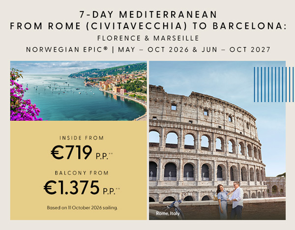 7-Day Mediterranean from Rome (Civitavecchia) to Barcelona