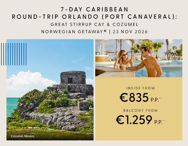 7-Day Caribbean Round-trip Orlando (Port Canaveral)