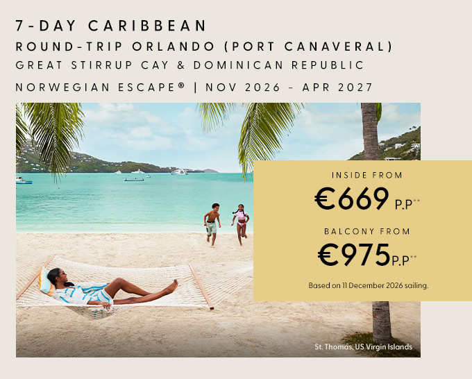 7-Day Caribbean Round-trip Orlando (Port Canaveral)