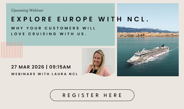 Upcoming Webinar: Explore Europe with NCL, 27 March 9.15am - REGISTER HERE