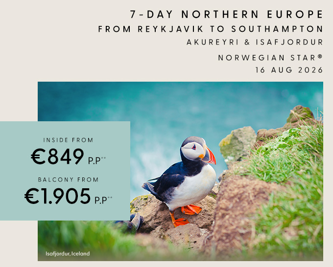 7-Day Northern Europe from Reykjavik to Southampton