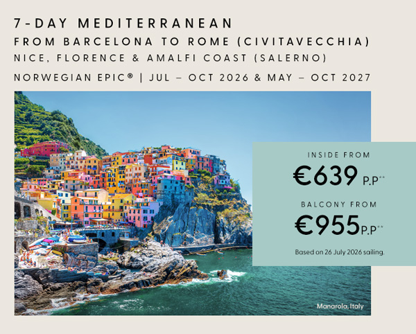 7-Day Mediterranean from Barcelona to Rome (Civitavecchia)
